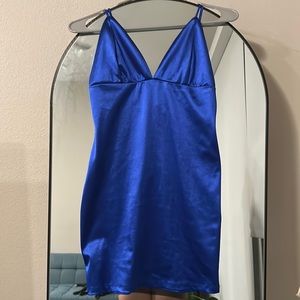 Navy blue mini dress with straps
